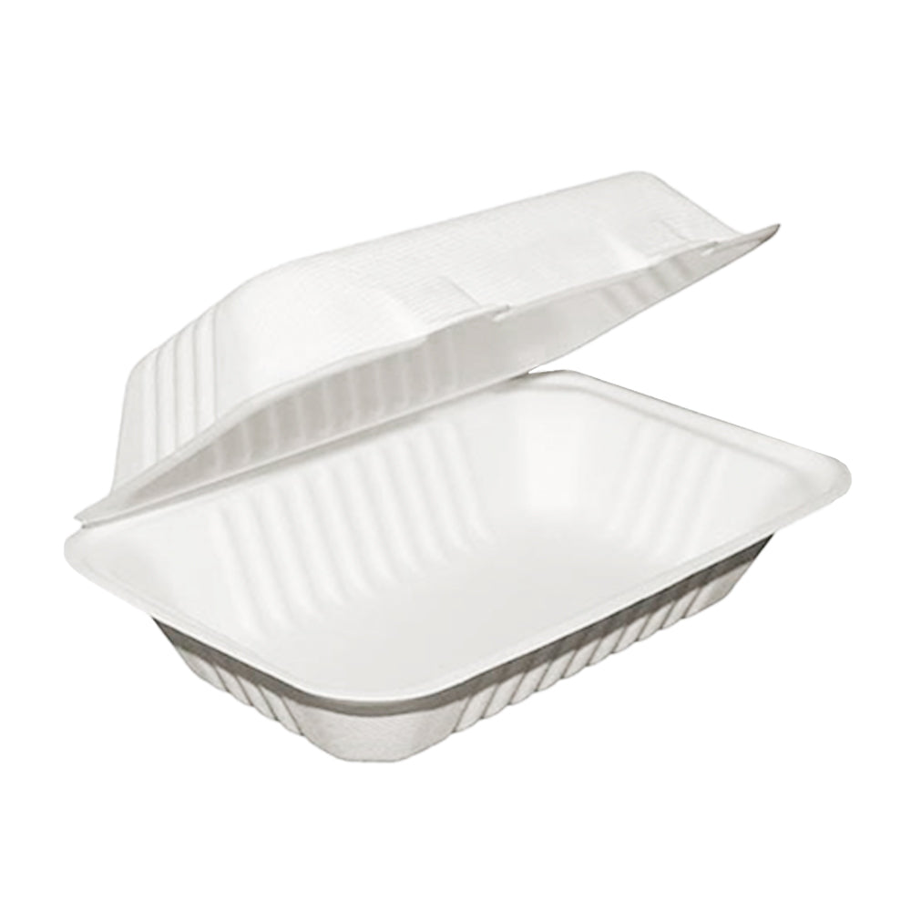 Sugarcane/Bagasse | 9"x6"x3" | 1 Compartment | 250 Pcs