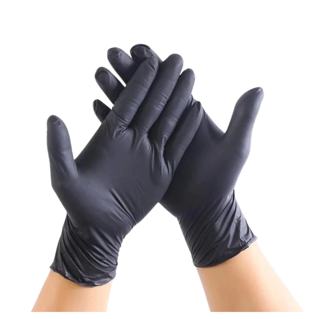 Black Nitrile Gloves | X-Large | Powder Free | 100 Pcs