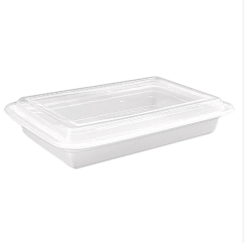 58oz Rectangle Container & Lid | 120 Pcs