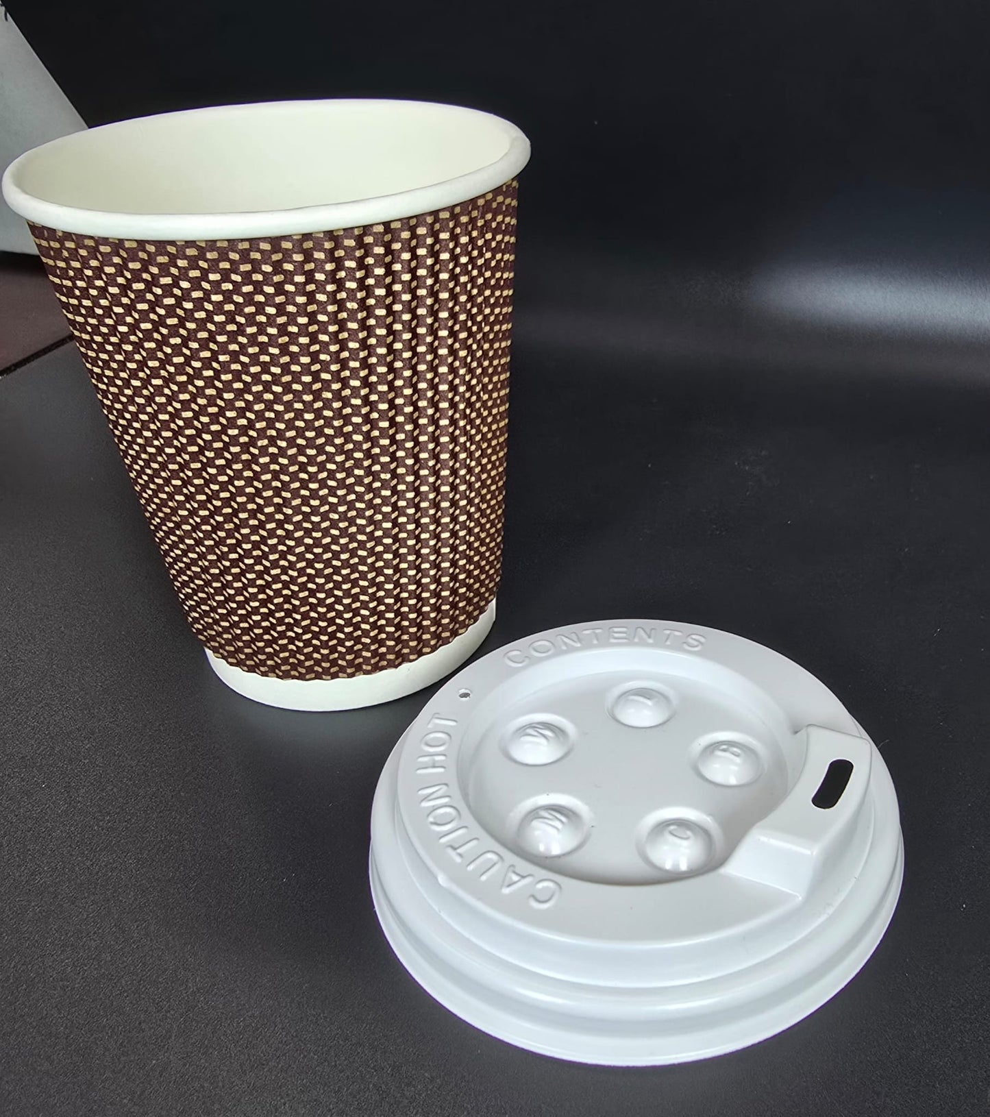 8oz Coffee Cups | Rippled | 500 Pcs