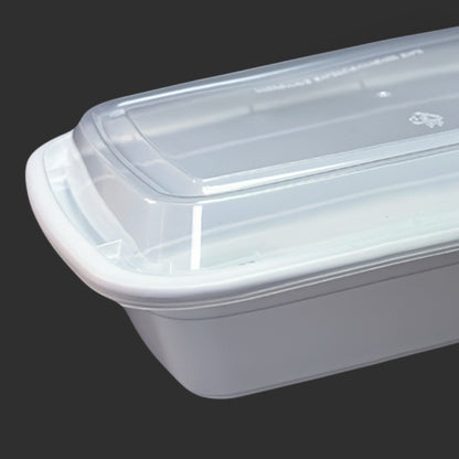 24oz Rectangle container & Lid | 150 Pcs