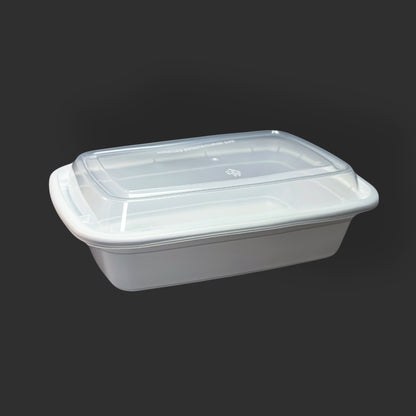 24oz Rectangle container & Lid | 150 Pcs