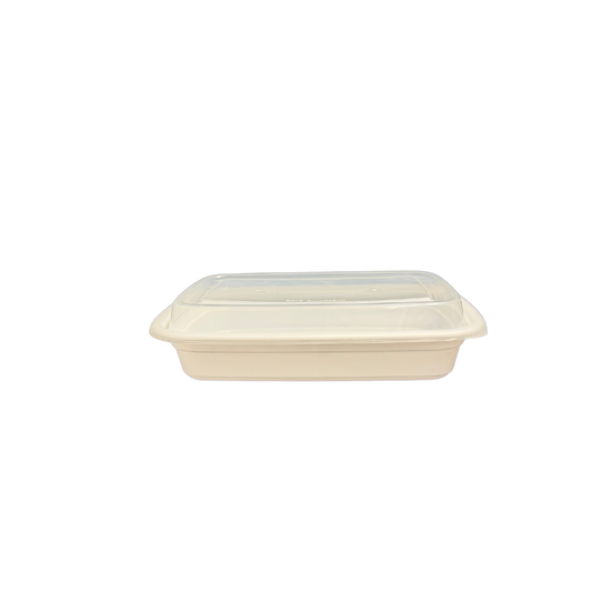 Contenant rectangulaire de 28 oz et couvercle | 150 pièces