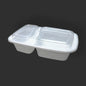 Contenant rectangulaire de 32 oz - Deux compartiments | Séparé 30-70 | 150 pièces