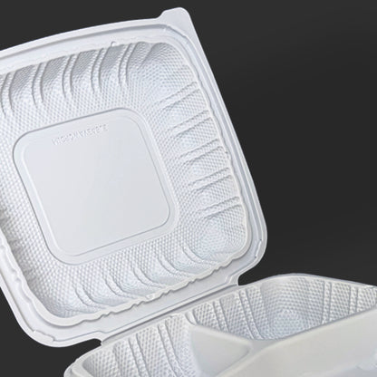 8" x 8" Meal Box - Three Compartment