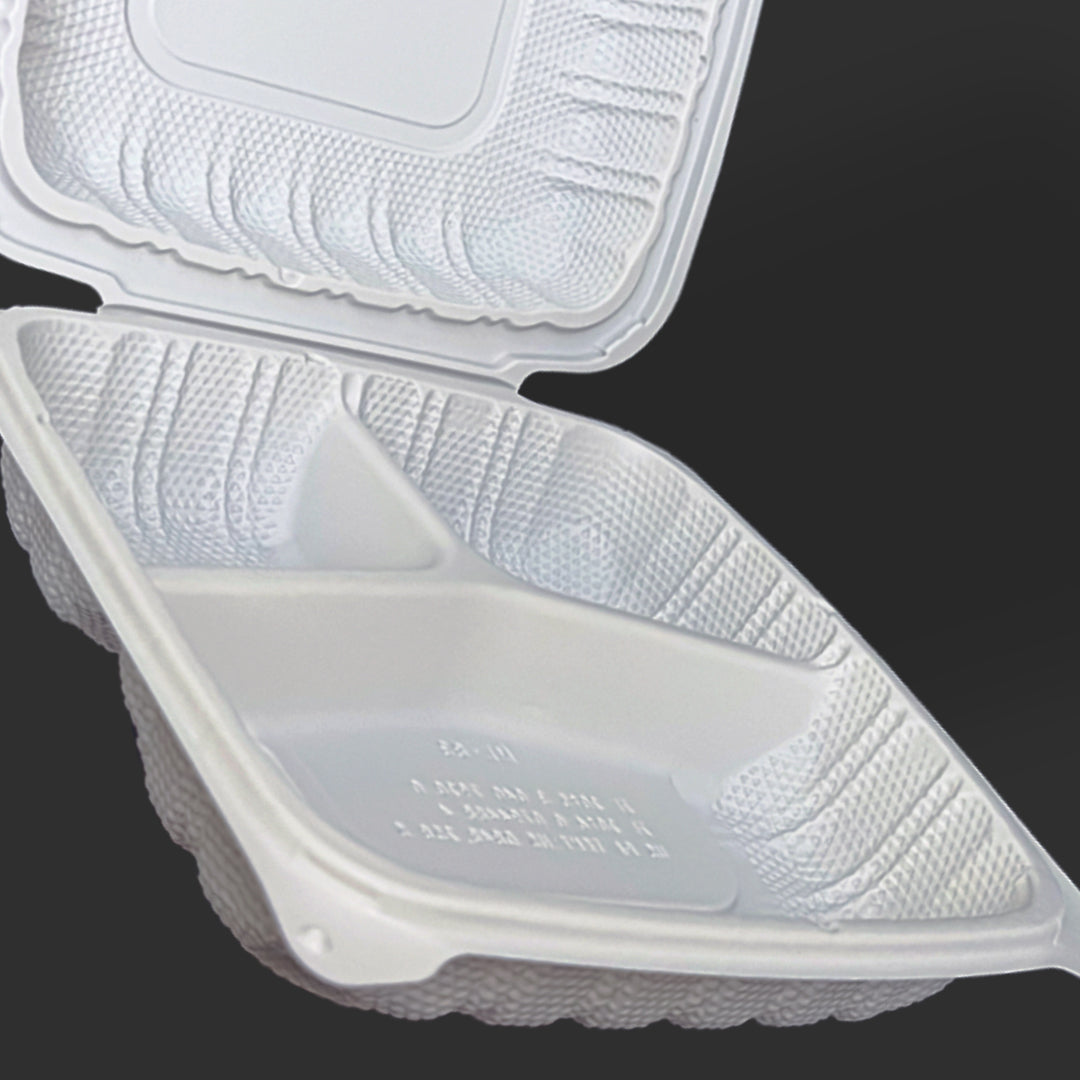 8" x 8" Meal Box - Three Compartment