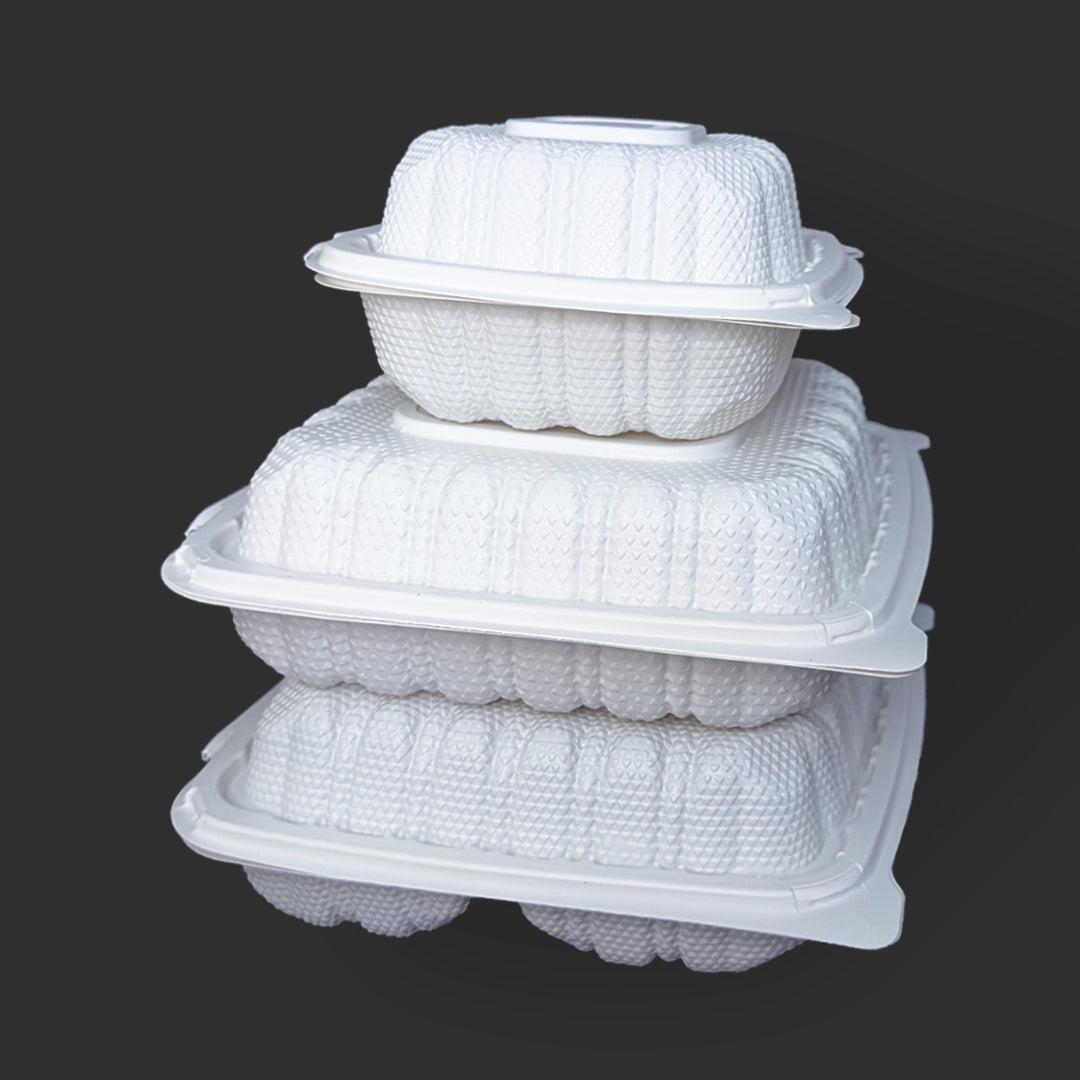 8" x 8" Meal Box - Three Compartment