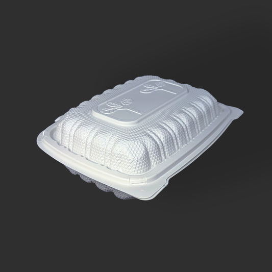 9"x 6" Clamshell / Meal box - 1 compartment