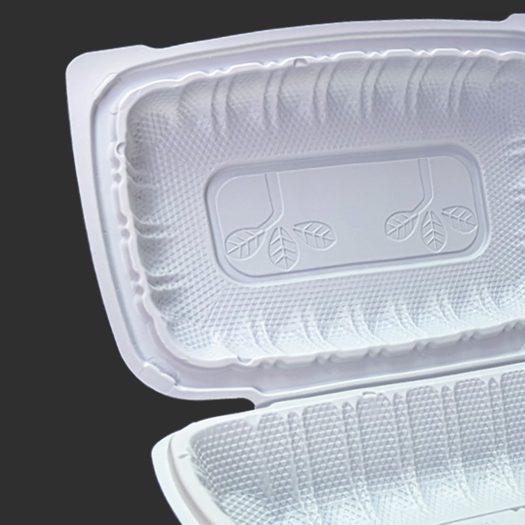 9"x 6" Clamshell / Meal box - 1 compartment