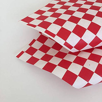 Wax Paper | 12"x12" | Red Checker | 2000 Pcs