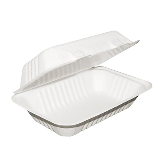 Canne à sucre/Bagasse | 23 x 15 x 7,6 cm | 1 compartiment | 200 pièces