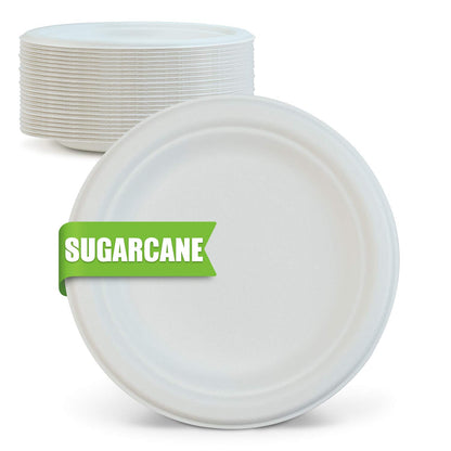 7" | Sugarcane Plate | Round | 1000 Pcs