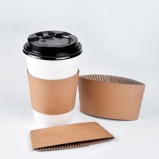 Kraft Sleeve for 12-24oz Hot Paper Cups-1000Pcs image 1