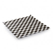 Papier ciré | 30,5 x 30,5 cm | Damier noir | 2 000 pièces
