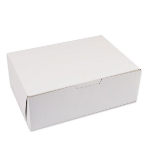 White cardboard box on a white background