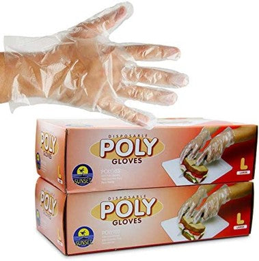 POLY Gloves - Fits - Large & X Large - 500 Pcs / Box