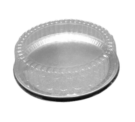 Couvercle dôme en PET | Plateau de restauration en aluminium 12" | 50 pièces