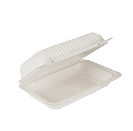 7" x 4" x 3"  MFPP - WHITE - Hinged (400pcs / Case)
