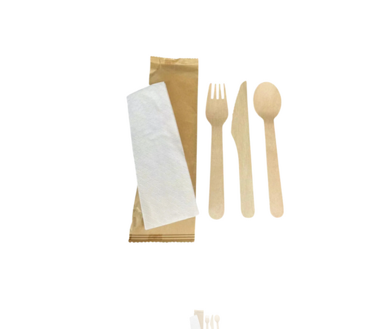 Kit d'ustensiles en bois | 500 pièces