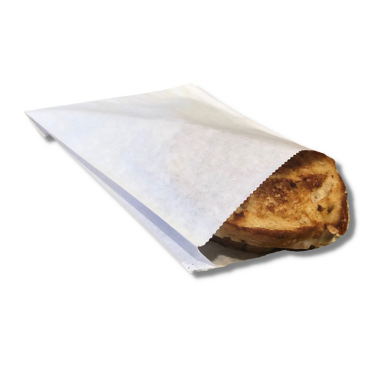 Sandwich Bags | 6" x 9" x 2" | White - Grease Proof | 1000 Pcs