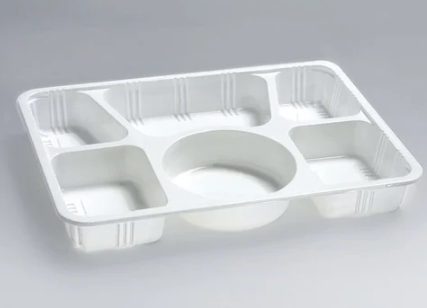 6 Compartment Tray | Plastic | Without LID | 320 Pcs