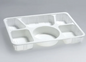 6 Compartment Tray | Plastic | Without LID | 320 Pcs