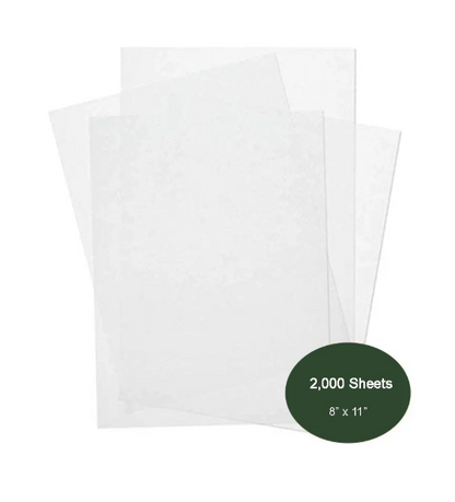 Wax Paper | 8" x 11" | White | 2000 Pcs