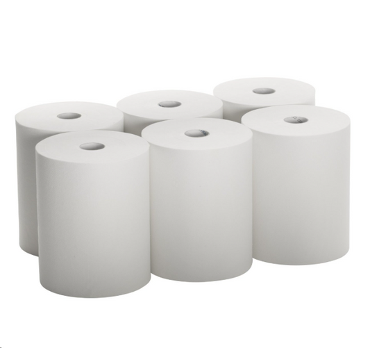 White Hand Paper Towel | 7.85" x 450' | 12 Rolls