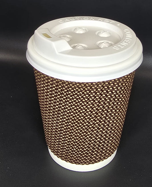 8oz Coffee Cups | Rippled | 500 Pcs