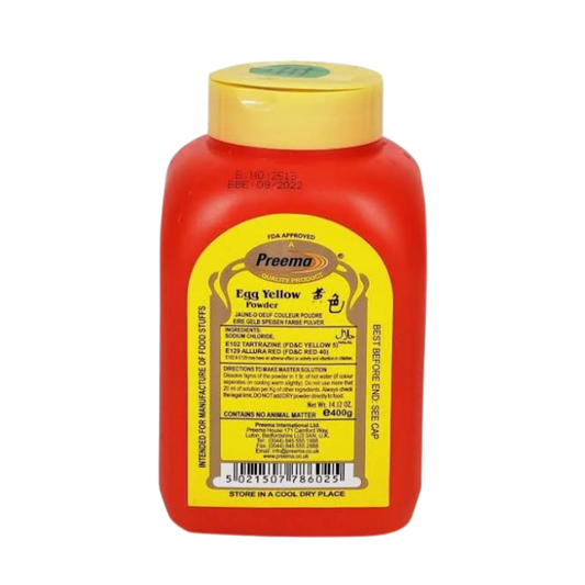 Preema Food Colour Egg Yellow - 20 x 400g