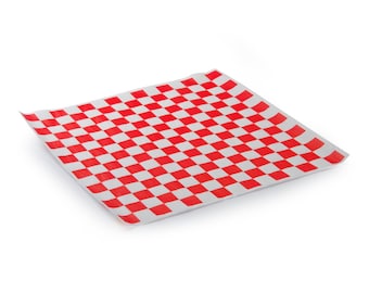 Wax Paper | 12"x12" | Red Checker | 2000 Pcs