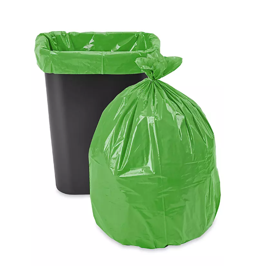 30" x 38" | Strong garbage Bags | Green Tint | 250 Pcs