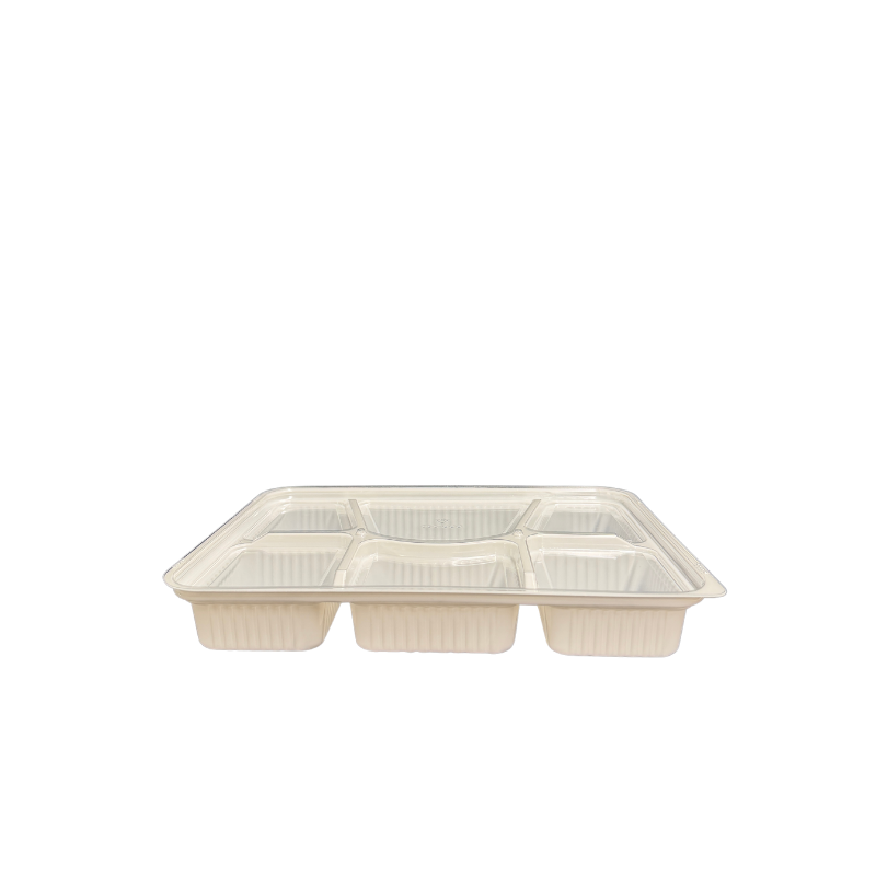 6 Compartment Tray | Plastic | Without LID | 320 Pcs