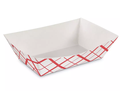 Food Trays | 3 LB | Red checker |500 Pcs