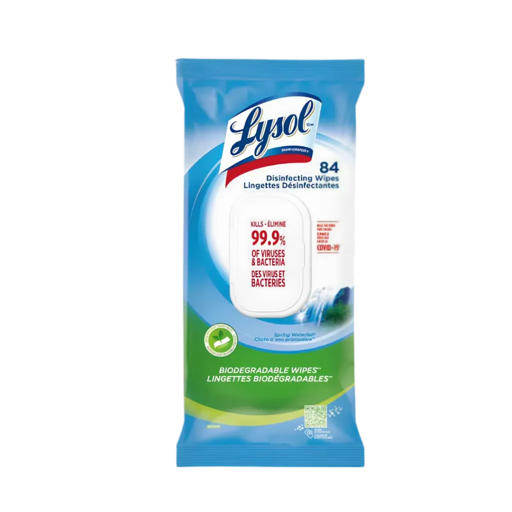 [FJCDW01] Lysol Disinfecting Wipes | 84ct | Spring Waterfall | 1 Pcs