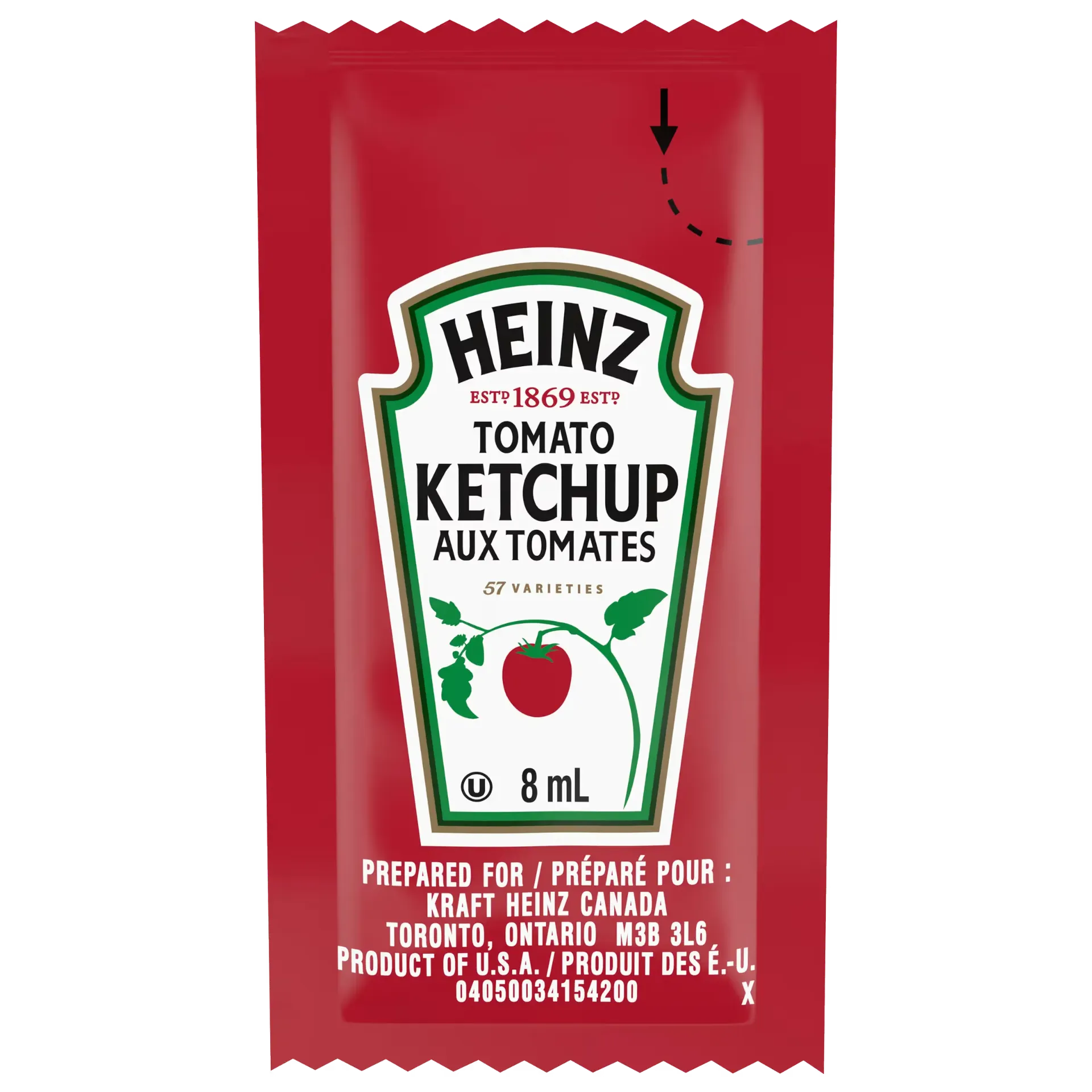 KRAFT - Ketchup Sachets - 504 Pcs x 8 ML