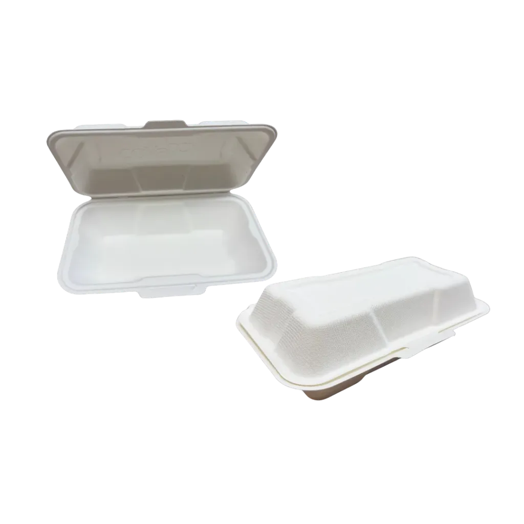 [FJCS84C1ASC] 8" x 4" x 3" | Sugarcane / Bagasse | Hot Dog Container | 400 Pcs