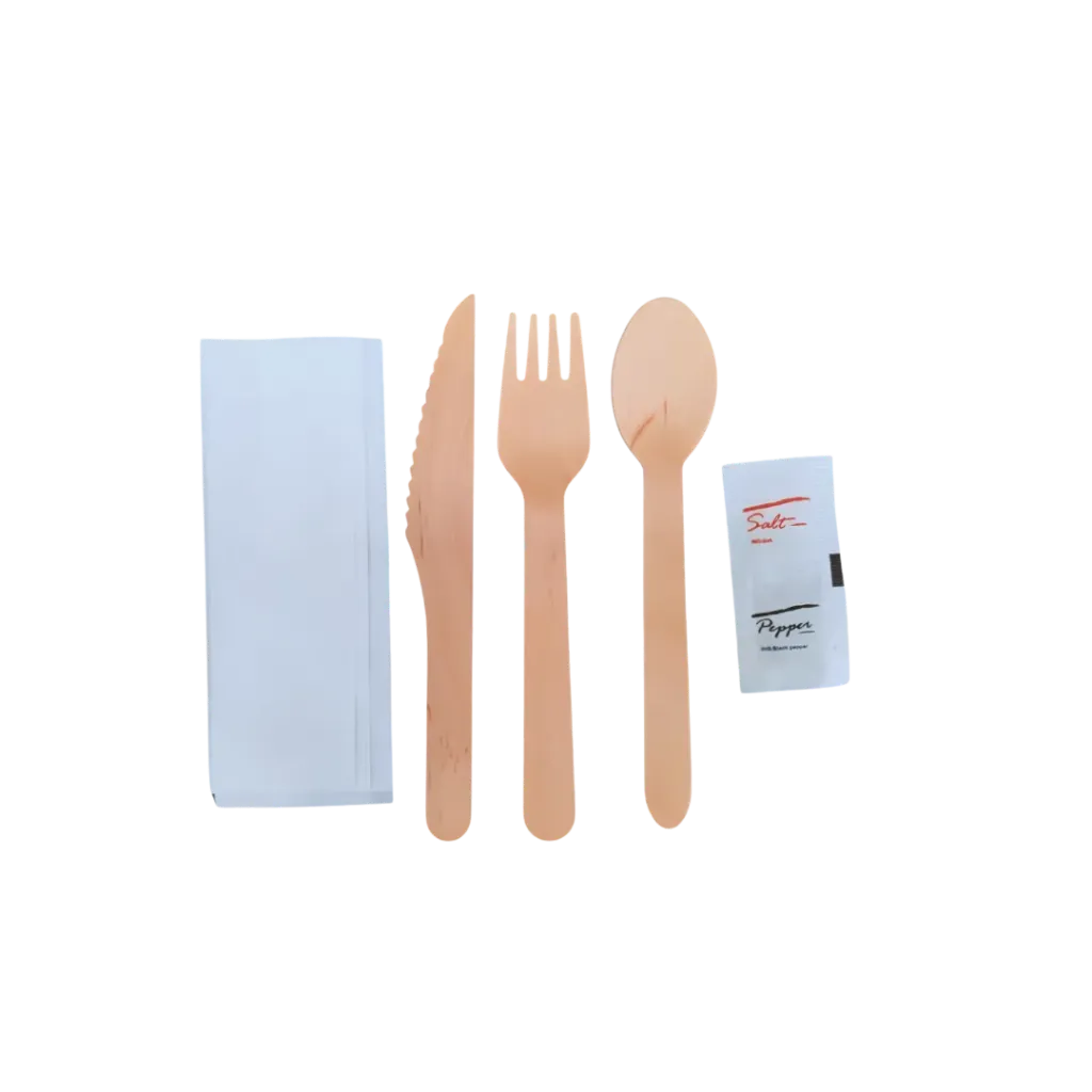 [FJSFKSPW01] Wooden cutlery kit 6 Pcs | 250pcs