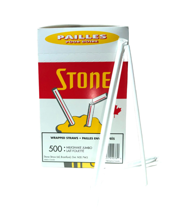 [FJPSTW06] Milkshake Plastic Straws | 8" Individually Wrapped | 2250 Pcs