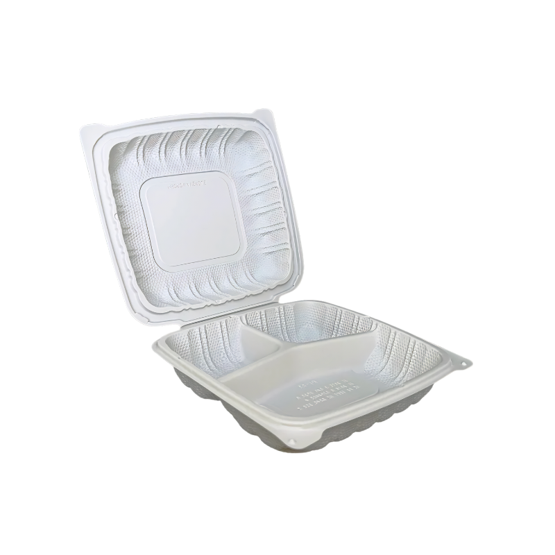 [FJCS88C3AMP] 8" x 8" Meal Box - Three Compartment