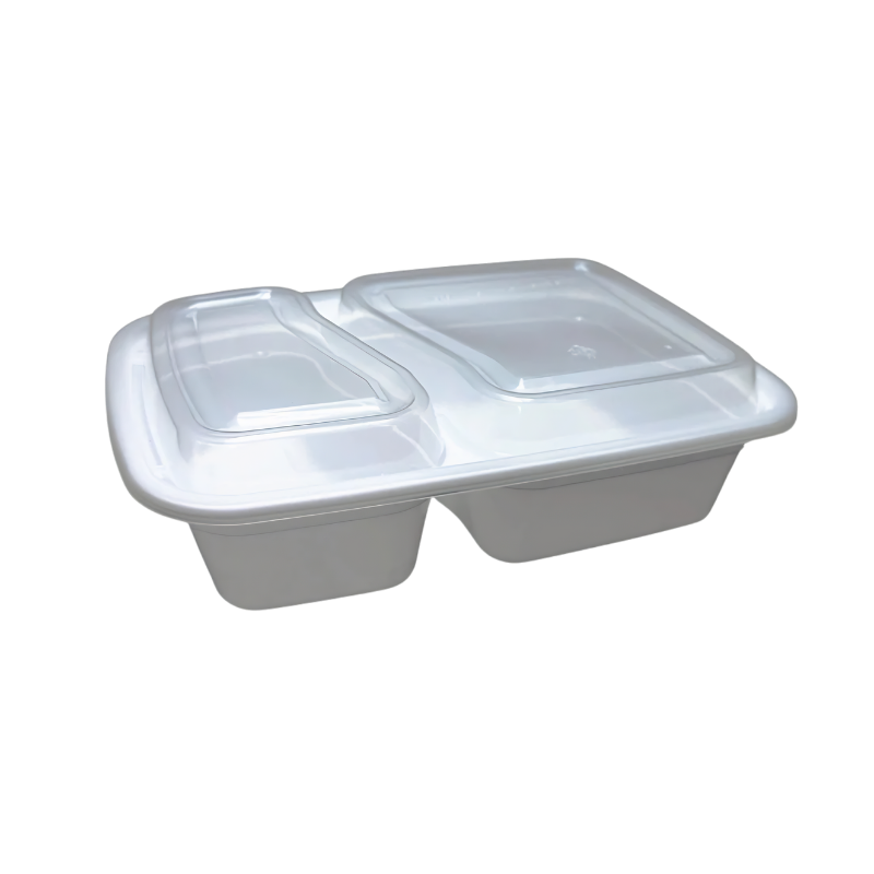 32oz Rectangle container - Two compartment | 30-70 Split | 150 Pcs