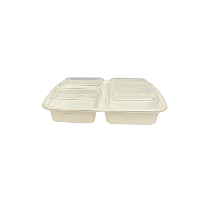 32oz Rectangle - 3 Compartment | 150 Pcs