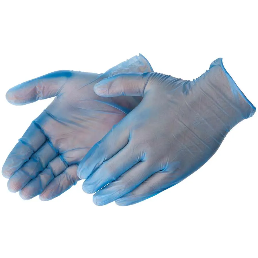 [FJGL05L] Blue Vinyl Gloves | Large | 100 Pcs