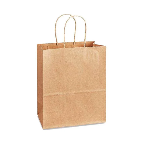 Twisted Handle Bag - Brown - L10" x W5" x H13" - 250 Pcs