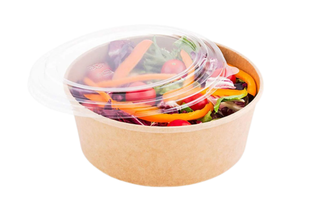 [FJOSBL2432] PET LID for kraft salad Bowl | 16,26 and 32oz | 300 Pcs