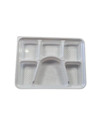 6 Compartment Tray (Thali) | With LID | 100 Sets