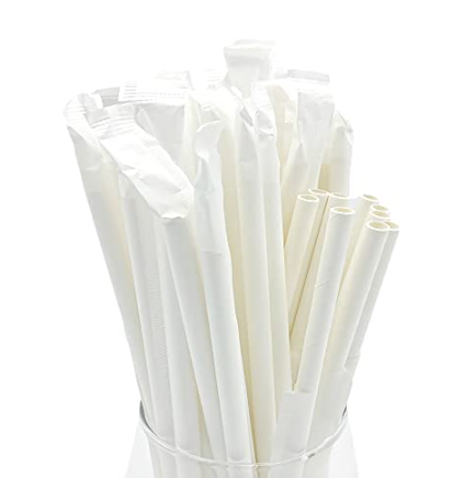 Individually wrapped wholesale paper straws for restaurants and cafes