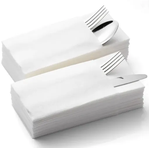 AirLaid Napkins | Flat Pack | White | 14" x 14" | 1000 Pcs